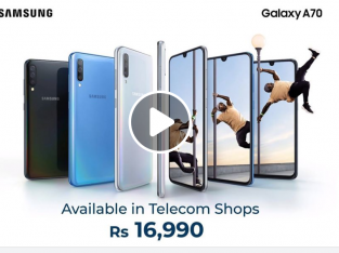 Mauritius Telecom – Samsung Galaxy A70 – Available in all Telecom Shops at Rs 16,990