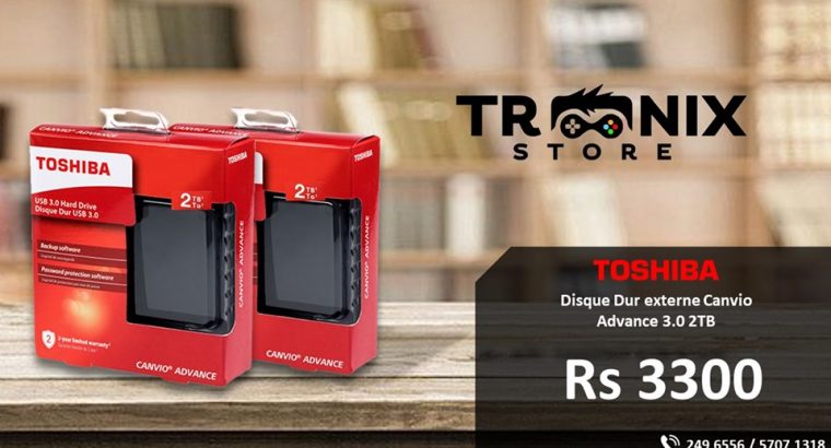 Tronix Store – Le disque dur externe Canvio Advance 3.0 2TB de Toshiba Rs3300