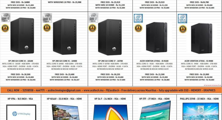 ACD TECH – CRAZY OFFERS ON PC’S & MONITORS